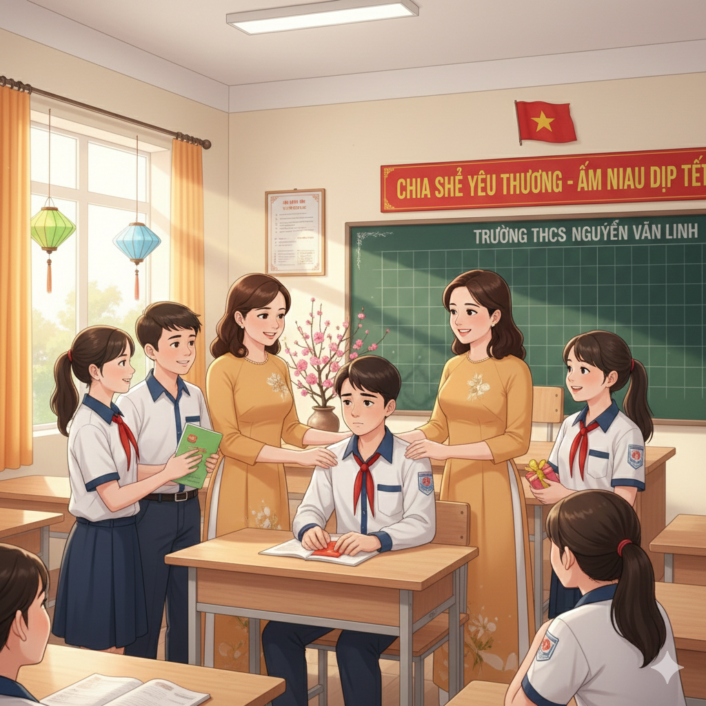 XUÂN YÊU THƯƠNG:  “KHI HƠI ẤM TÌNH NGƯỜI SƯỞI ẤM TRÁI TIM CẬU HỌC TRÒ NHỎ”